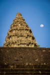 Birds and moon over Angkor Wat