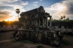 Sun setting down on Angkor Wat