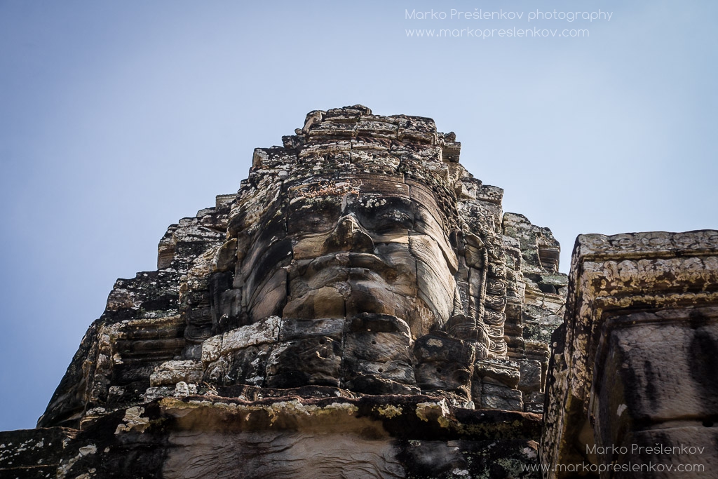 Stone face of Avalokiteshvara