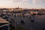 Late afternoon overview of Djemaa el-Fnaa