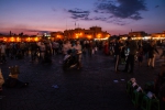 Sunset afterglow setting behind Djemaa el-Fnaa
