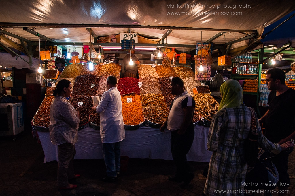 Candied fruits stalls of Djemaa el-Fnaa
