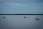 Fishermen on their boat in the distance