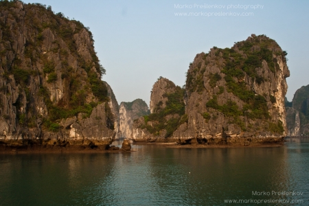 Limestone isles in morning sun
