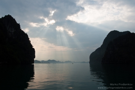 Rays shining on the bay