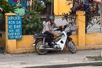 Motorbike taxi driver waiting