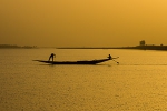 Fishing at dusk