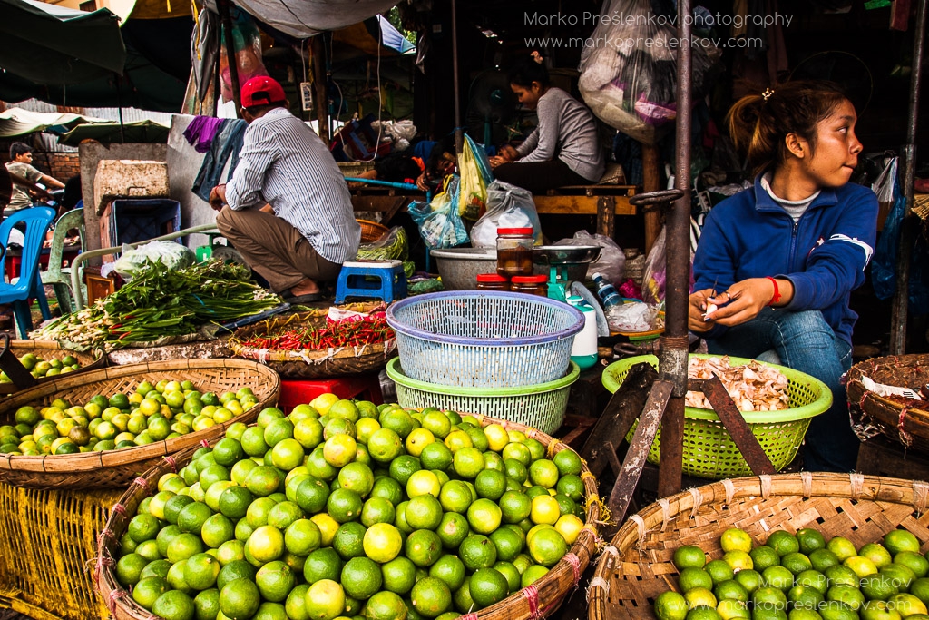 Colorful limes and chilies