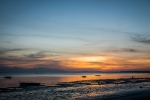 Sunset colors over Bantayan white beach