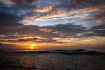 Wave breaking at sunset on Sugar beach