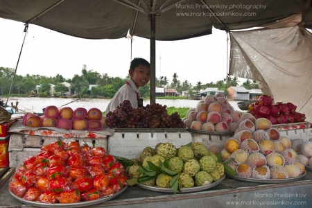 Young fruits seller