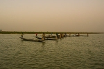 Line of fishing boats