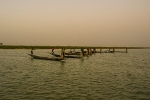 Line of fishing boats