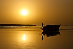 Pinasse in a sunset