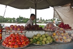 Young fruits seller