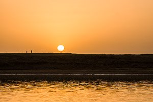 Sunset over Niger river