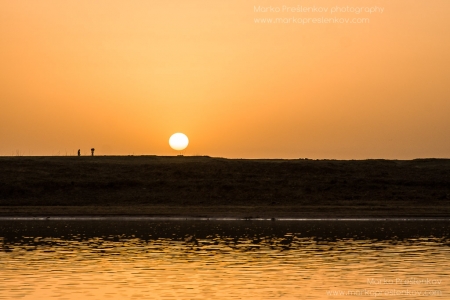 Sunset over Niger river