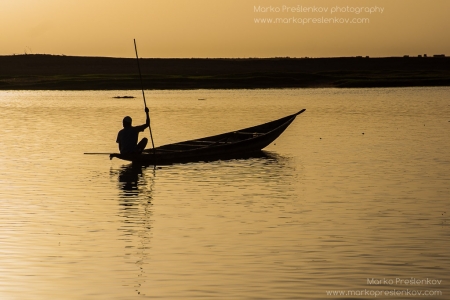 Lone fishing moment